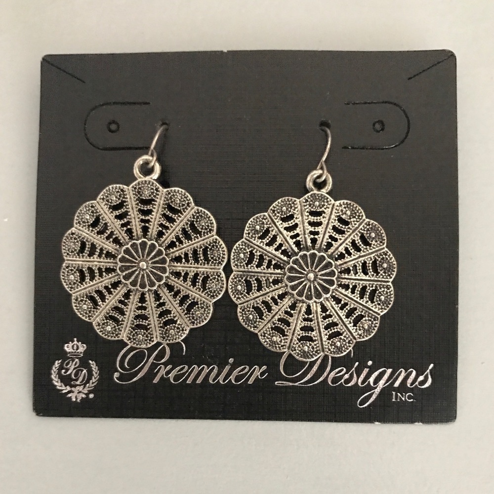 Premier Design Silver Drop Earrings